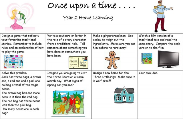Once upon a time homework grid